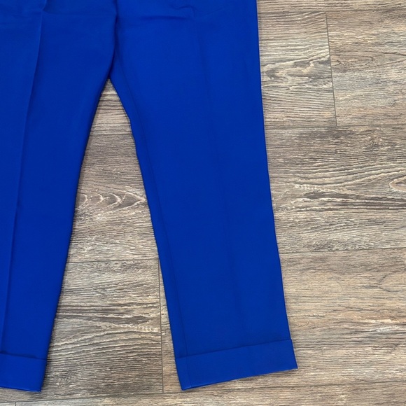 Tuckernuck Sapphire Blue Pleated Duncan Trouser High Rise Chic Womens Size M NWT - Picture 9 of 11
